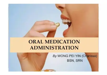 Oral Medication Management in India