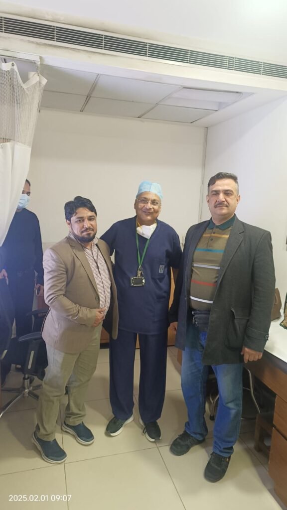 Iraqi Patient Hayder Zghair during his final Follow up with Dr, Atul Mittal at Fortis Hospital & his Medical Facilittor